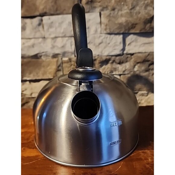 Whistling Tea Kettle Unbranded Stainless Steel Folding Handle and Lid - Picture 9 of 12